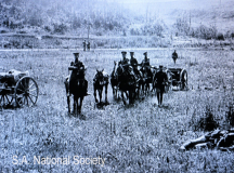 Royal Field Artillery returning from front