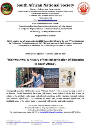 Please find below details of the next SANS meeting